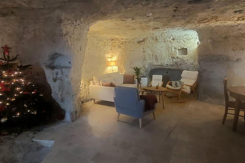 Troglo Entre Caves Et Chateaux 蒙卢索卢瓦尔 外观 照片