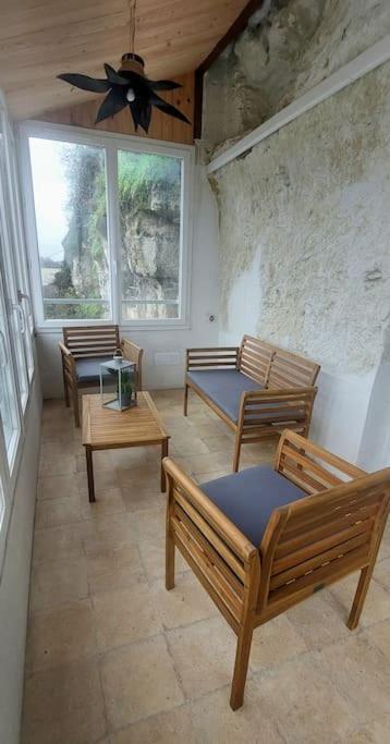 Troglo Entre Caves Et Chateaux 蒙卢索卢瓦尔 外观 照片