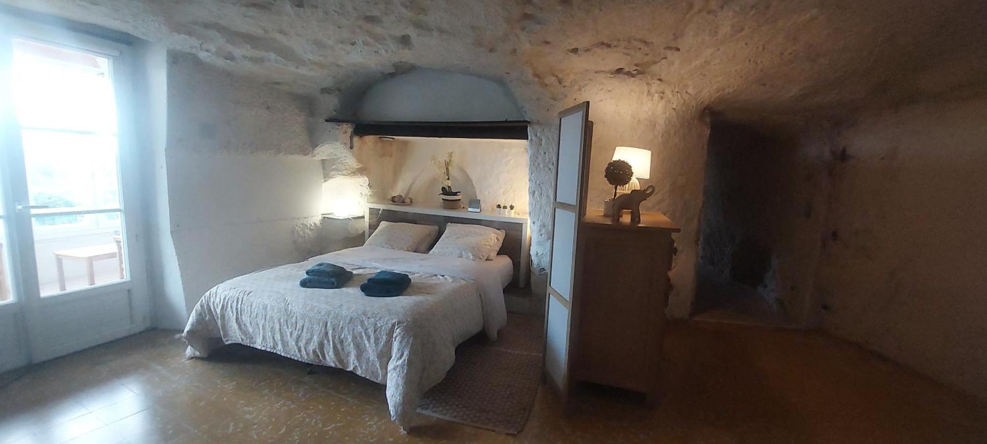 Troglo Entre Caves Et Chateaux 蒙卢索卢瓦尔 外观 照片
